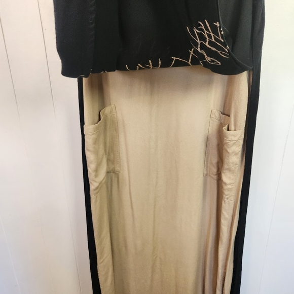 Animale Black Sleeveless Midi Dress Pockets Size Medium Lagenlook Boho Summer - Picture 7 of 11